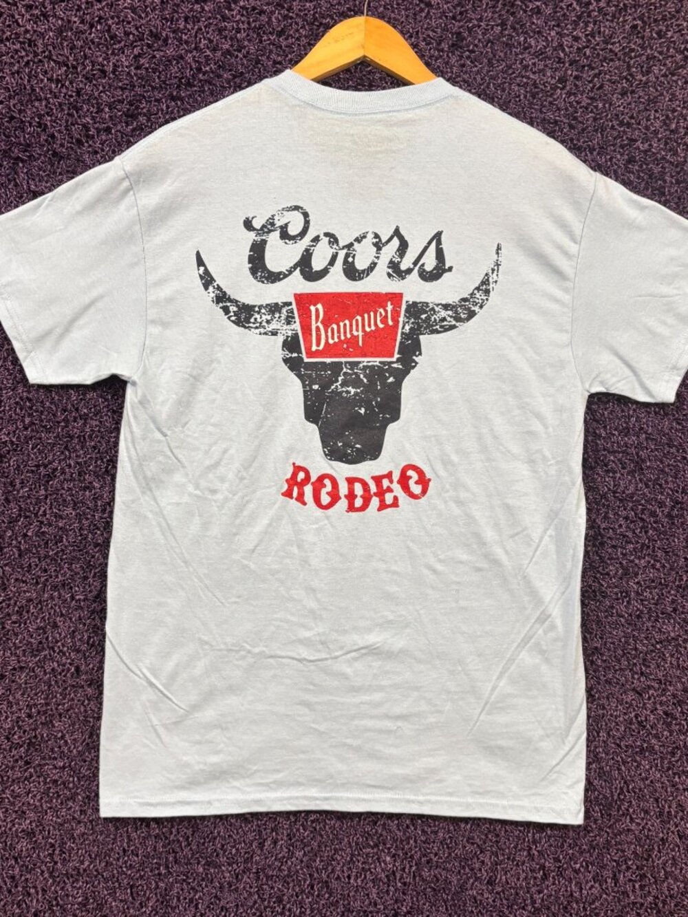 Coors Banquet Rodeo Longhorn Bullhead Silhouette T-Shirt M